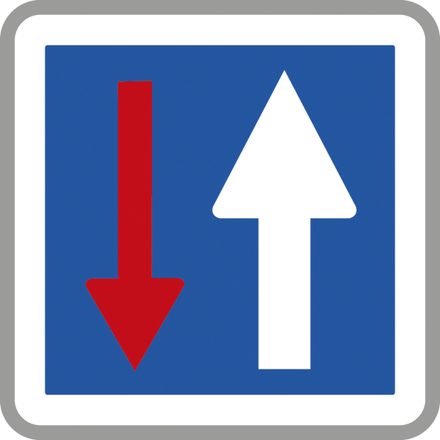 Panneau carré priorité circulation sens inverse 500 Ecolign C18 cl1 - NADIA SIGNALISATION - 1010992