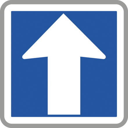 Panneau carré circulation à sens unique 500 Ecolign C12 cl1 - NADIA SIGNALISATION - 1011104