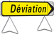 Panneau de déviation temporaire avec flèche amovible KD22A classe T1 + PIED - NADIA SIGNALISATION - 201503