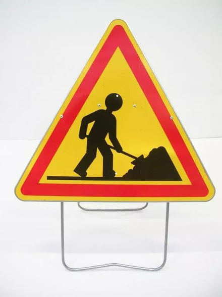 PANNEAU DE SIGNALISATION AK5 TRAVAUX 1000 MM CLASSE 1 NADIA SIGNALISATION  N002AK51000CLT1