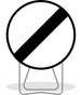 PANNEAU BK31 FIN INTERDICTION 850MM T1 NADIA SIGNALISATION - N002BK31850CLT1PS