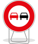 PANNEAU DE SIGNALISATION BK3 INTERDICTION DE DOUBLER 850MM T2