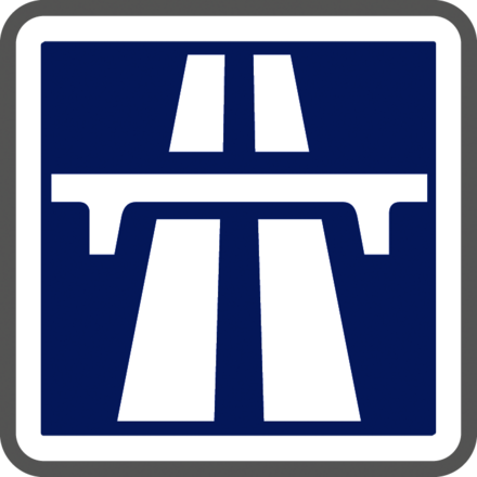 Panneau carré début section autoroute 350 Ecolign C207 cl1 - NADIA SIGNALISATION - CAR350E1C207