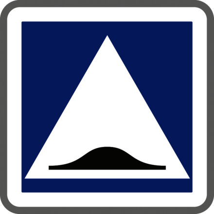 Panneau carré Surélévation de chaussée 350 Ecolign C27 cl1 - NADIA SIGNALISATION - CAR350E1C27