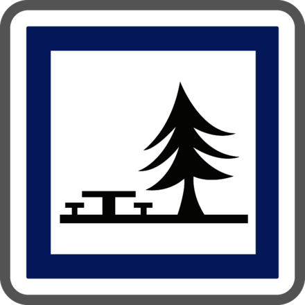Panneau carré Emplacement pour pique-nique 350 Ecolign CE7 cl1 - NADIA SIGNALISATION - CAR350E1CE7