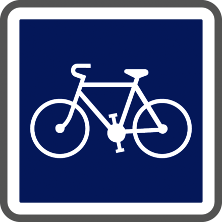 Panneau carré accès conseillé piste cyclable 350 Ecolign C113 cl2 - NADIA SIGNALISATION - CAR350E2C113