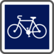 Panneau carré accès conseillé piste cyclable 350 Ecolign C113 cl2 - NADIA SIGNALISATION - CAR350E2C113