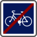 Panneau carré Fin d'une bande cyclable conseillée 350 Ecolign C114 cl2 - NADIA SIGNALISATION - CAR350E2C114