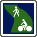 Panneau carré voie verte piétons et non motorisés 350 Ecolign C115 cl2 - NADIA SIGNALISATION - CAR350E2C115