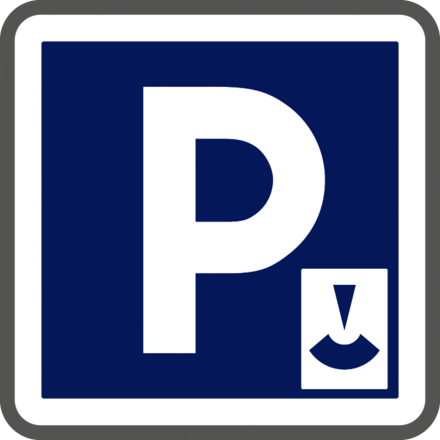 Panneau carré stationnement gratuit limité disque 350 Ecolign C1b cl2 - NADIA SIGNALISATION - CAR350E2C1b