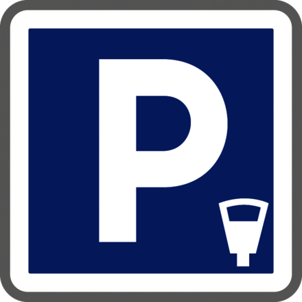Panneau carré Lieu aménagé pour le stationnement payant 350 Ecolign C1c cl2 - NADIA SIGNALISATION - CAR350E2C1c