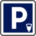 Panneau carré Lieu aménagé pour le stationnement payant 350 Ecolign C1c cl2 - NADIA SIGNALISATION - CAR350E2C1c