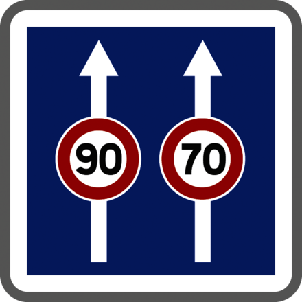 Panneau carré conditions circulation spéciales 350 Ecolign C24aex2 cl2 - NADIA SIGNALISATION - CAR350E2C24aex2