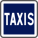 Panneau carré Station taxis arrêt réservé dimensions 350 Ecolign C5 cl2 - NADIA SIGNALISATION - CAR350E2C5