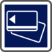 Panneau carré paiement par carte 350 Ecolign C64b cl2 - NADIA SIGNALISATION - CAR350E2C64b