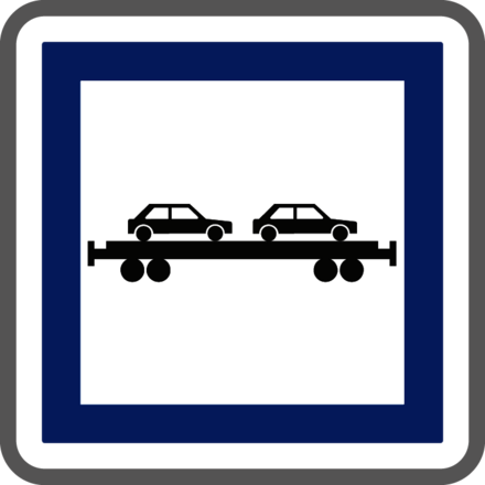 Panneau carré Gare auto / train 350 Ecolign CE8 cl2 - NADIA SIGNALISATION - CAR350E2CE8