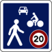 Panneau carré Entrée zone de rencontre 500 Ecolign B52 cl1 - NADIA SIGNALISATION - CAR500E1B52