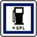 Panneau carré distribution de carburant GPL 500 CE15c cl1 - NADIA SIGNALISATION - CAR500E1CE15c