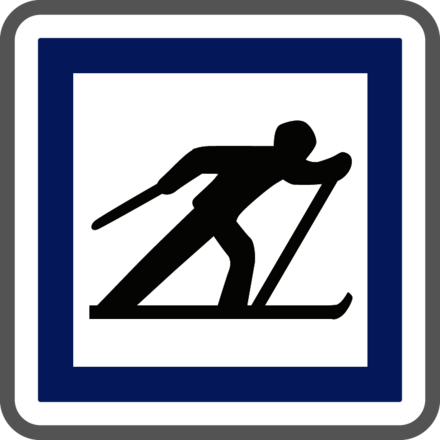 Panneau carré départ circuit ski de fond 500 CE6b cl1 - NADIA SIGNALISATION - CAR500E1CE6b