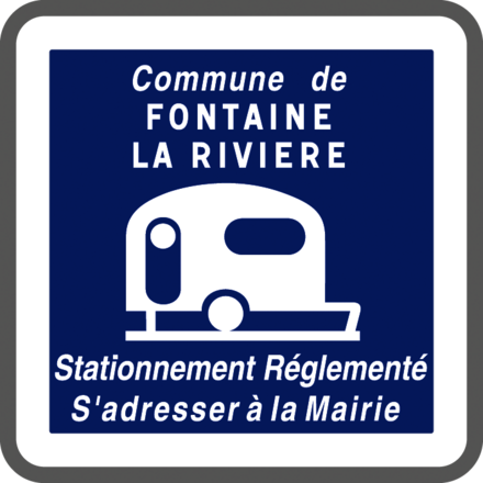 Panneau carré stationnement réglementé caravanes autocaravanes 500 Ecolign C23 cl2 - NADIA SIGNALISATION - CAR500E2C23