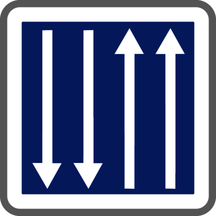 Panneau carré présignalisation créneau dépassement 500 Ecolign C29a cl2 - NADIA SIGNALISATION - CAR500E2C29a
