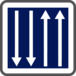 Panneau carré présignalisation créneau dépassement 500 Ecolign C29a cl2 - NADIA SIGNALISATION - CAR500E2C29a