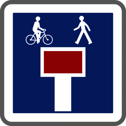 Panneau carré issue piétons et cyclistes 700 Ecolign C13d cl2 - NADIA SIGNALISATION - CAR700E2C13d