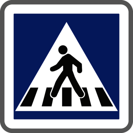 Panneau carré passage pour piétons 700 Ecolign C20a cl2 - NADIA SIGNALISATION - CAR700E2C20a