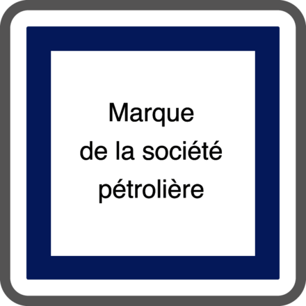 Panneau carré marque distribution carburant 700 Ecolign CE15e cl2 - NADIA SIGNALISATION - CAR700E2CE15e