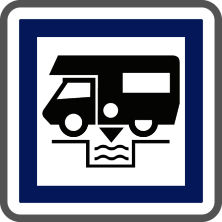 Panneau carré station vidange caravanes 700 Ecolign CE24 cl2 - NADIA SIGNALISATION - CAR700E2CE24