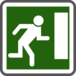 Panneau carré Issue de secours droite 700 Ecolign CE30a cl2 - NADIA SIGNALISATION - CAR700E2CE30a