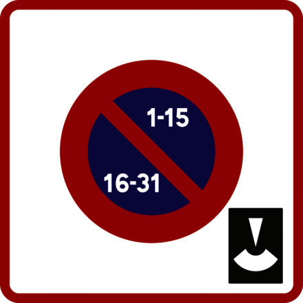 Panneau carré zone stationnement unilatéral 900 Ecolign B6b5 cl1 - NADIA SIGNALISATION - CAR900E1B6b5