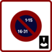 Panneau carré zone stationnement unilatéral 900 Ecolign B6b5 cl1 - NADIA SIGNALISATION - CAR900E1B6b5