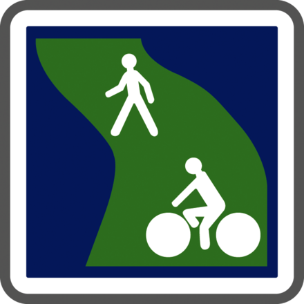 Panneau carré Voie verte réservée piétons véhicules non motorisés 900 C115 cl1 - NADIA SIGNALISATION - CAR900E1C115