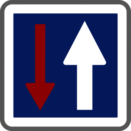 Panneau carré priorité circulation sens inverse 900 Ecolign C18 cl1 - NADIA SIGNALISATION - CAR900E1C18