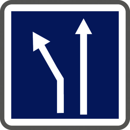 Panneau carré voies affectées intersection à venir 900 Ecolign C24bex1 cl1 - NADIA SIGNALISATION - CAR900E1C24bex1