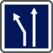 Panneau carré voies affectées intersection à venir 900 Ecolign C24bex1 cl1 - NADIA SIGNALISATION - CAR900E1C24bex1