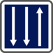 Panneau carré section route trois voies 900 Ecolign C29c cl1 - NADIA SIGNALISATION - CAR900E1C29c