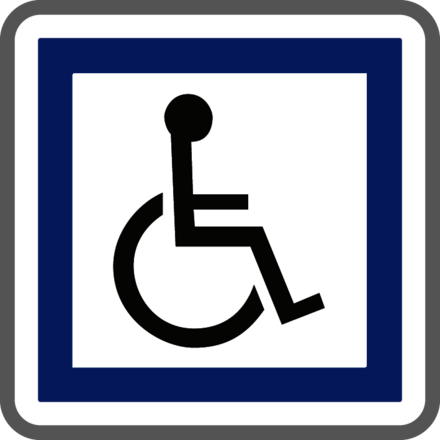 Panneau carré installations accessibles handicapés 900 Ecolign CE14 cl1 - NADIA SIGNALISATION - CAR900E1CE14