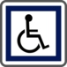 Panneau carré installations accessibles handicapés 900 Ecolign CE14 cl1 - NADIA SIGNALISATION - CAR900E1CE14