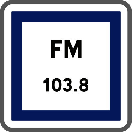 Panneau carré Information radiodiffusion circulation 900 CE22 cl1 - NADIA SIGNALISATION - CAR900E1CE22