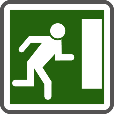Panneau carré issue de secours droite 900 Ecolign CE30a cl1 - NADIA SIGNALISATION - CAR900E1CE30a