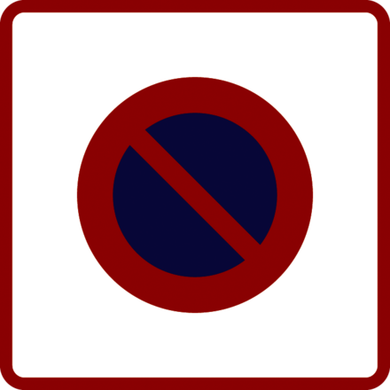 Panneau carré stationnement interdit zone 900 Ecolign B6b1 cl2 - NADIA SIGNALISATION - CAR900E2B6b1