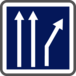 Panneau carré Voies affectées répartition intersection 900 Ecolign C24bex2 cl2 - NADIA SIGNALISATION - CAR900E2C24bex2