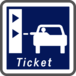 Panneau carré présignalisation borne retrait ticket péage 900 Ecolign C62 cl2 - NADIA SIGNALISATION - CAR900E2C62