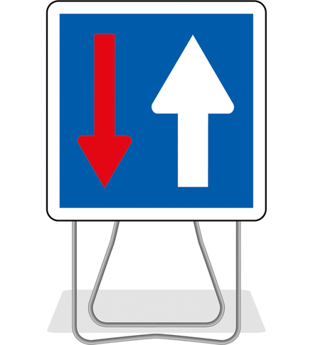 PANNEAU CK18 CIRCULATION ALTERNEE PRIORITAIRE 700MM T1 NADIA SIGNALISATION -N002CK18500CLT1PS