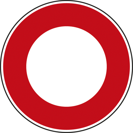 Panneau disque Circulation interdite tous véhicules 450 Ecolign B0 cl2 - NADIA SIGNALISATION - DIS450E2B0