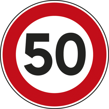 Panneau disque Limitation de vitesse interdiction 450 B14 50 cl2 - NADIA SIGNALISATION - DIS450E2B14 50