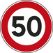 Panneau disque Limitation de vitesse interdiction 450 B14 50 cl2 - NADIA SIGNALISATION - DIS450E2B14 50