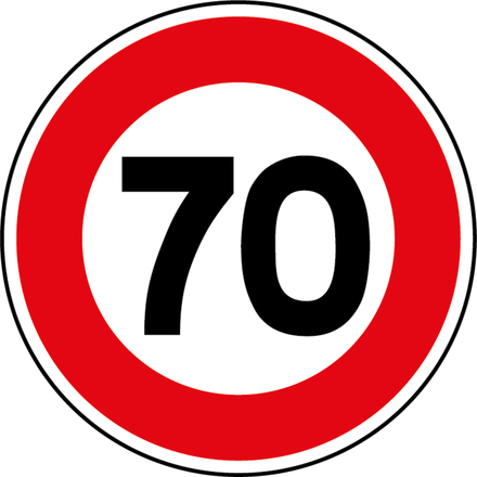 Panneau disque interdiction vitesse 450 Ecolign B14 70 cl2 - NADIA SIGNALISATION - DIS450E2B14 70